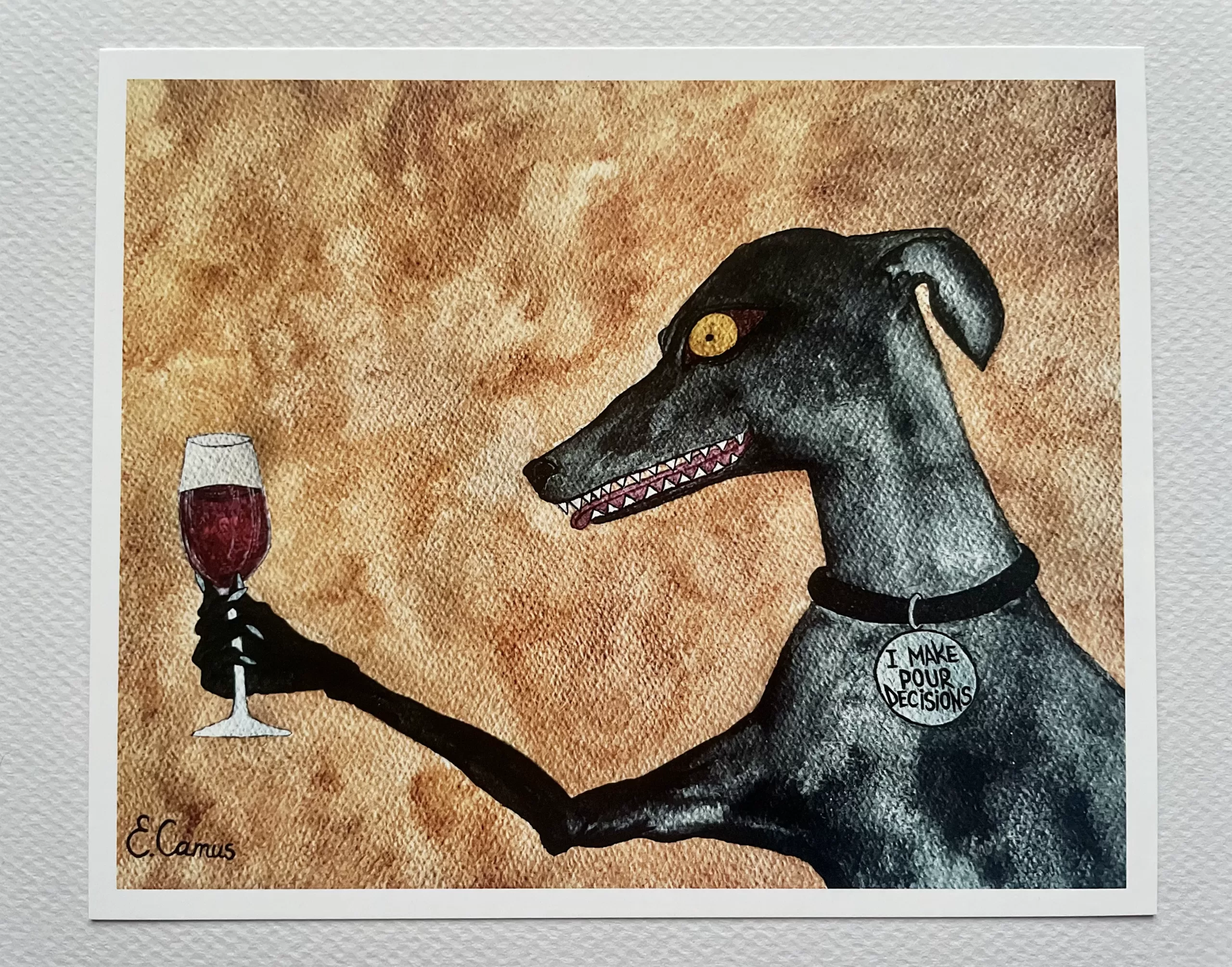 I make pour decisions greetings card