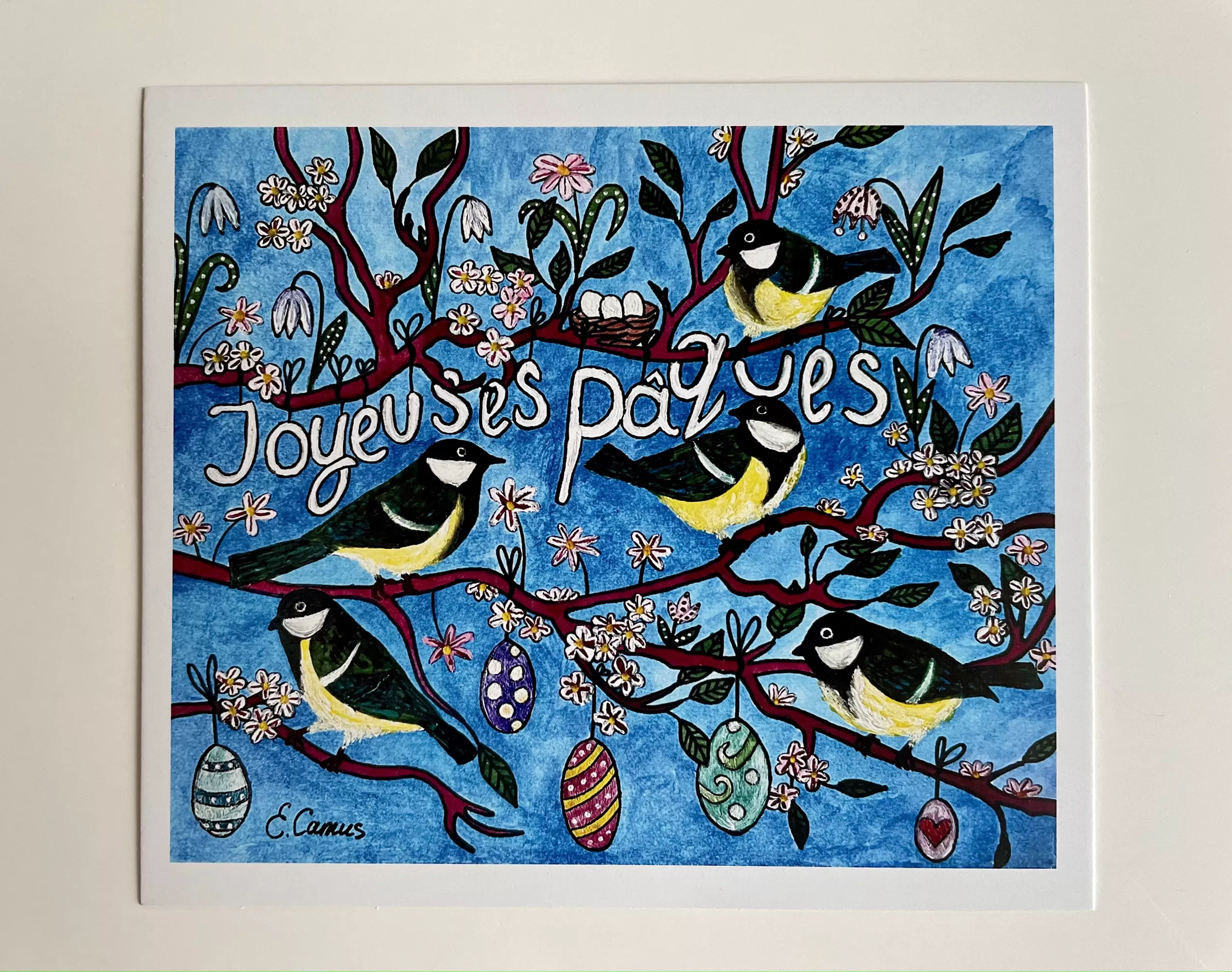 Happy Easter joueuses paques greetings card