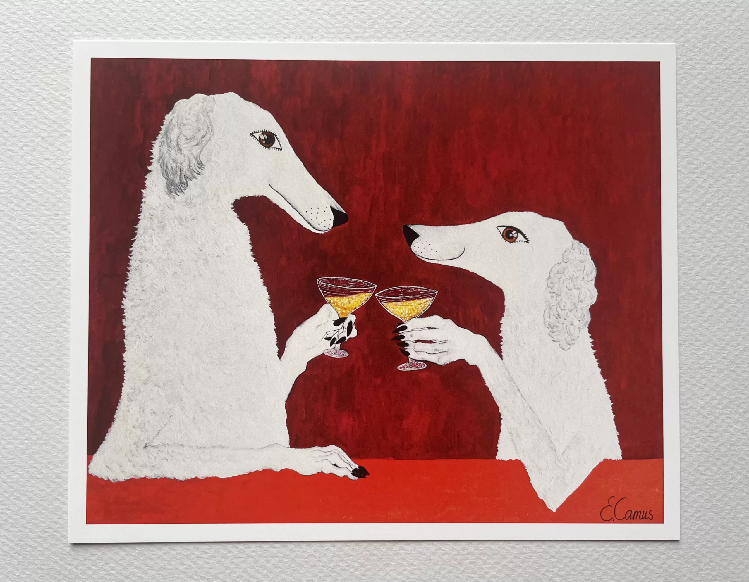 Les amoureux greetings card