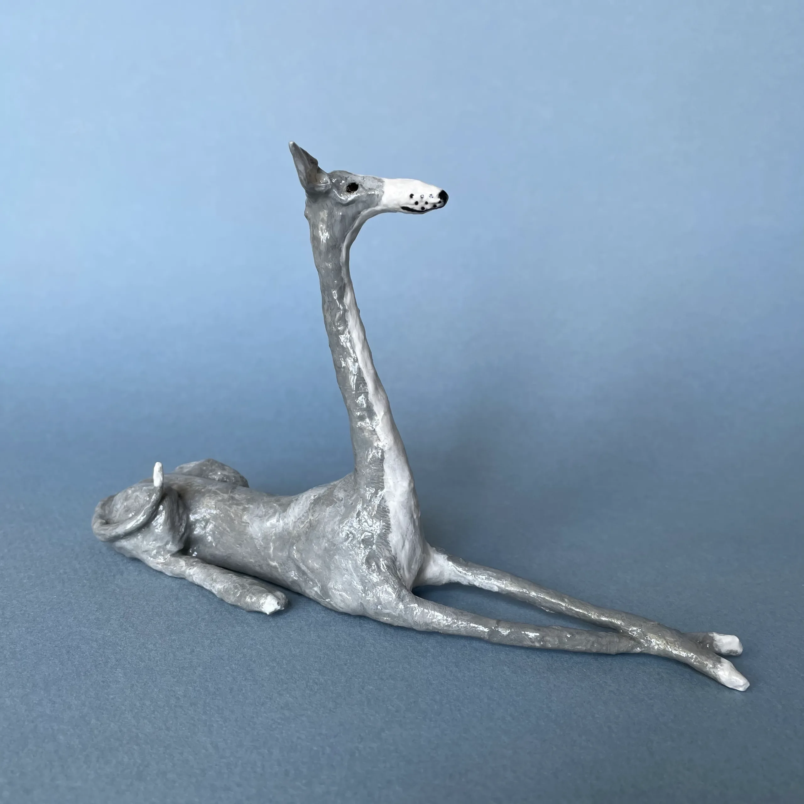 Iggy handmade paper mache miniature