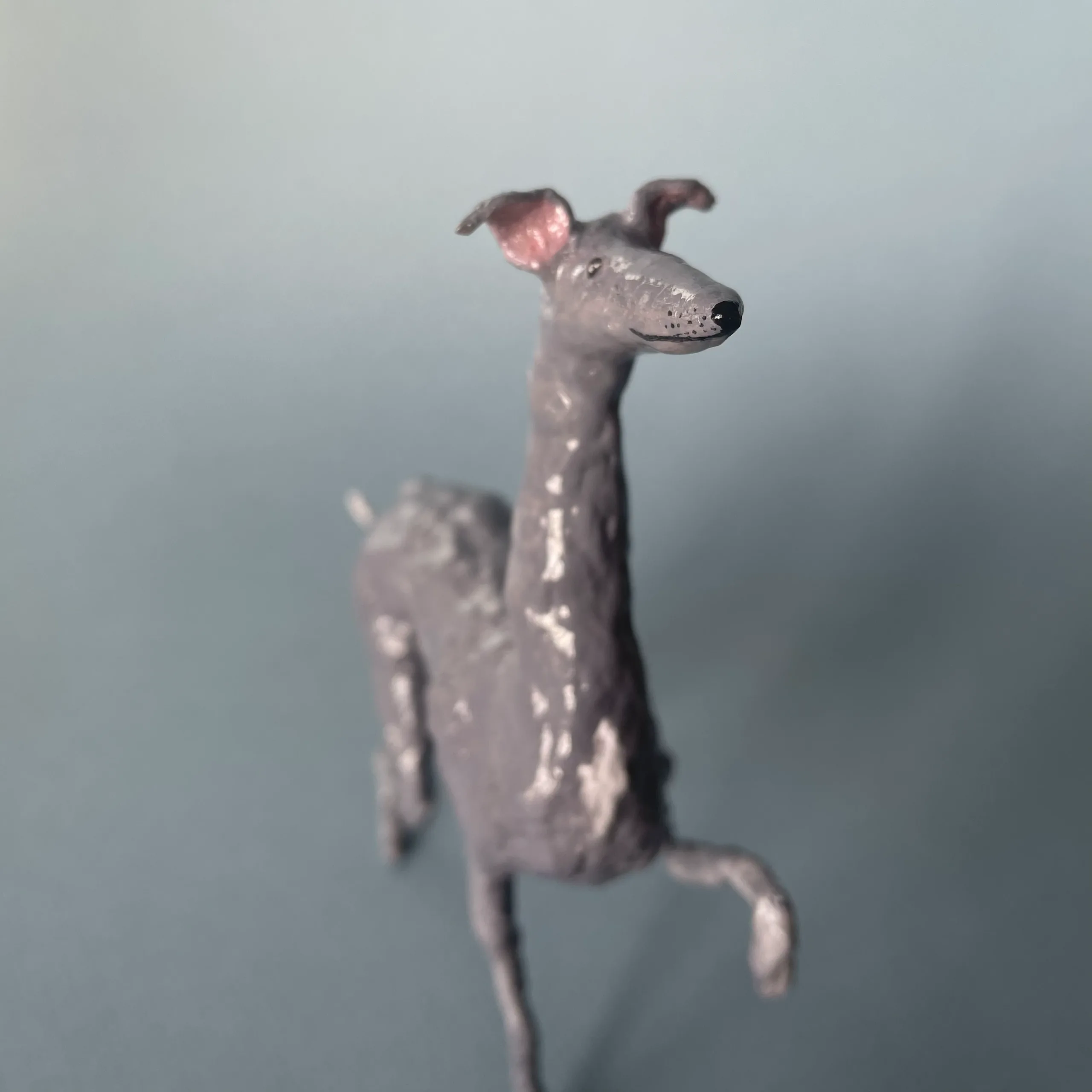 Grey iggy handmade figurine