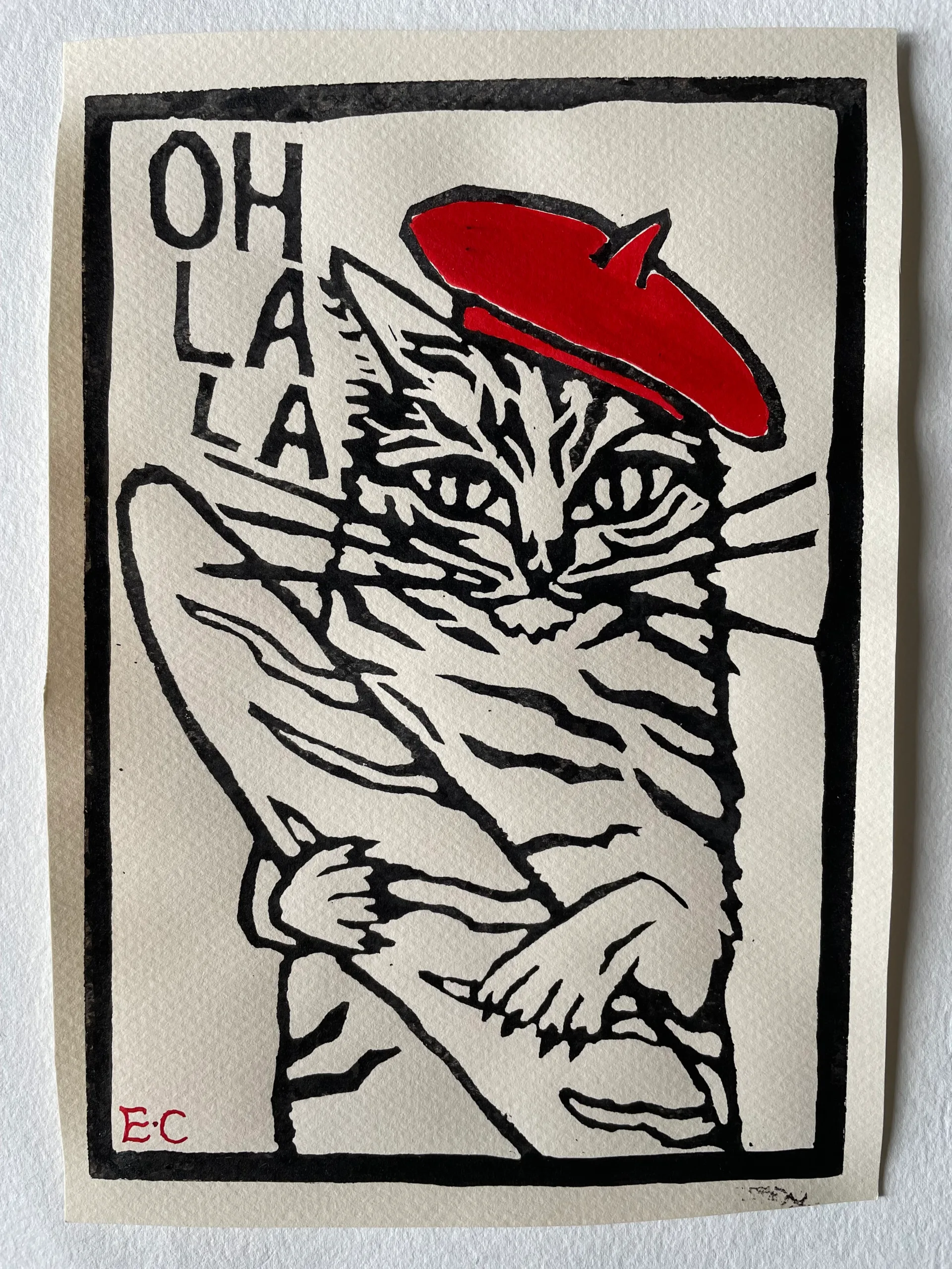 cat art print