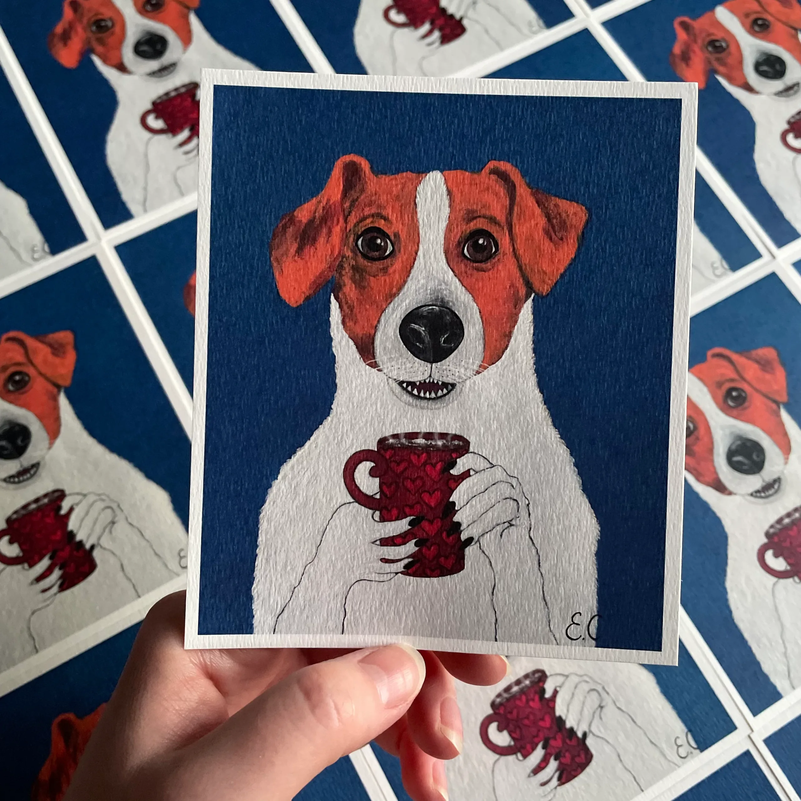 Jack Russell terrier art print