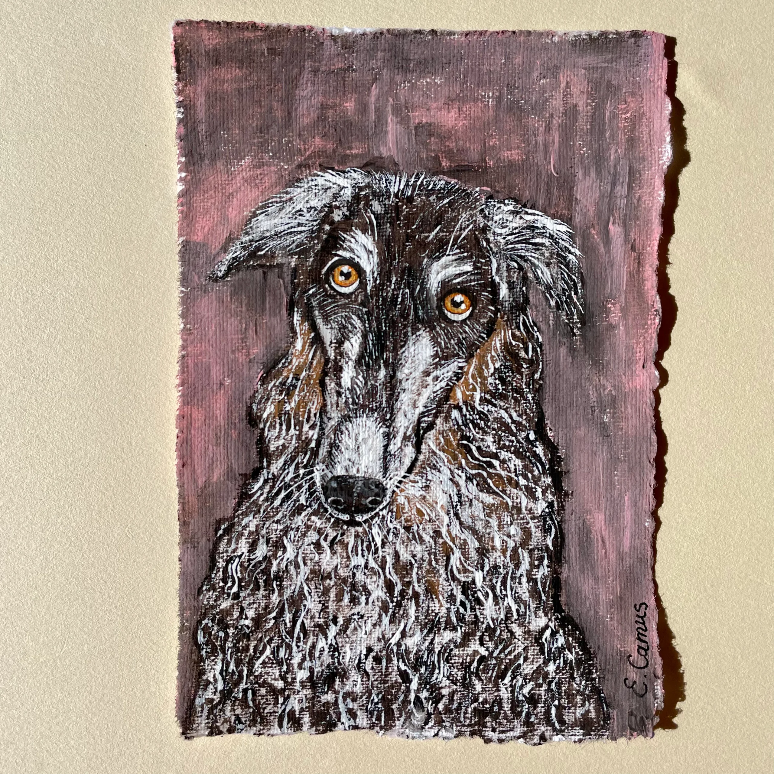 borzoi original painting