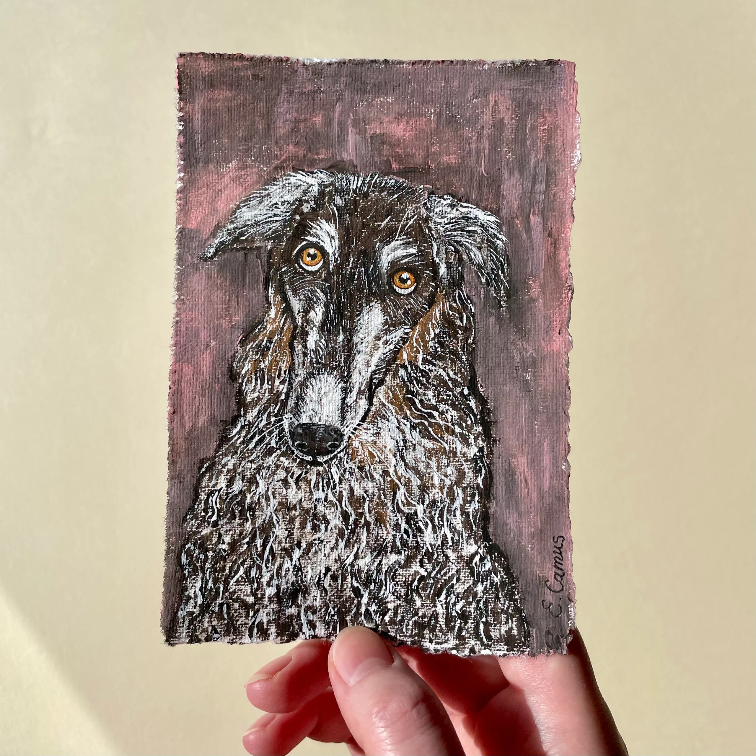 borzoi painting