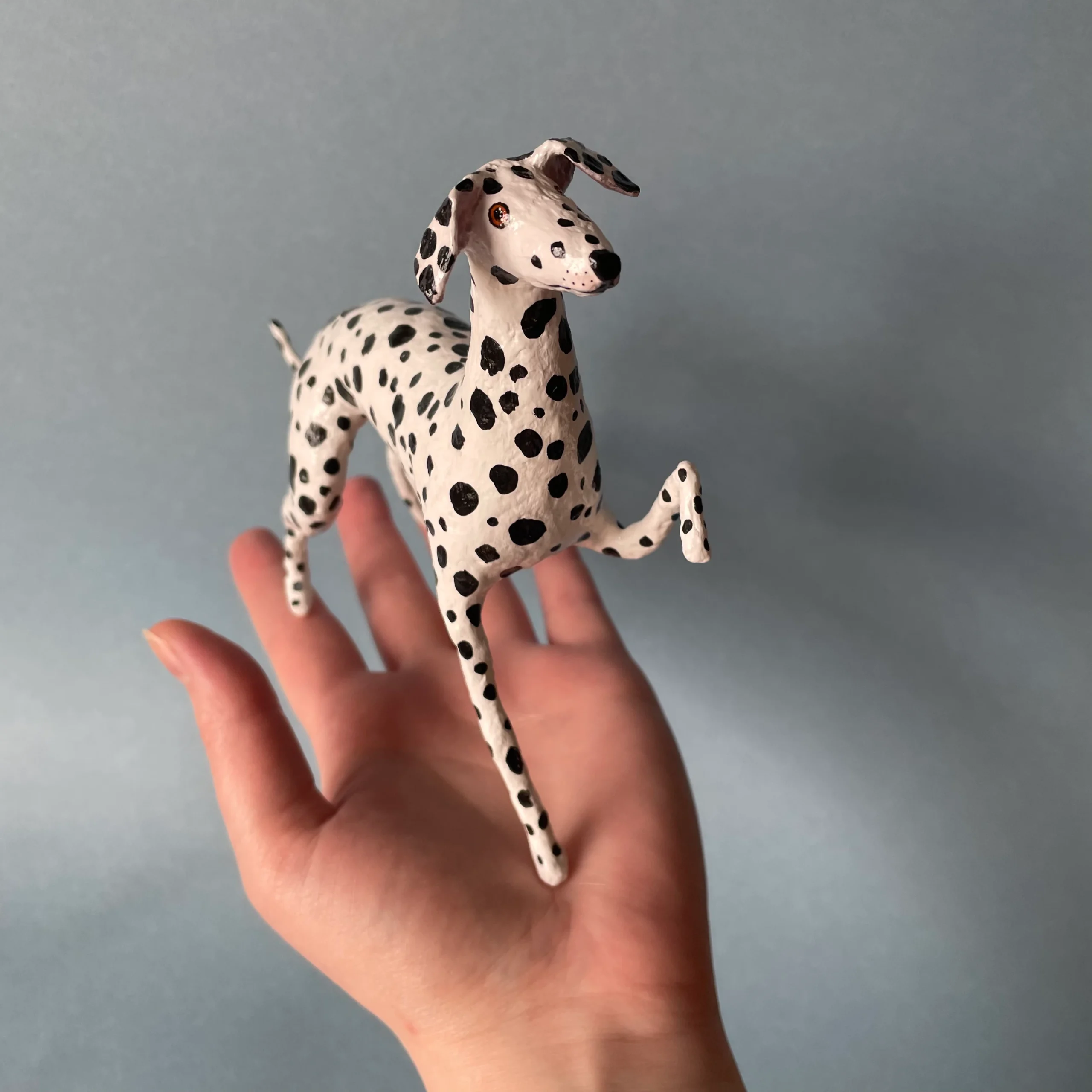 Dalmatian dog handmade figurine