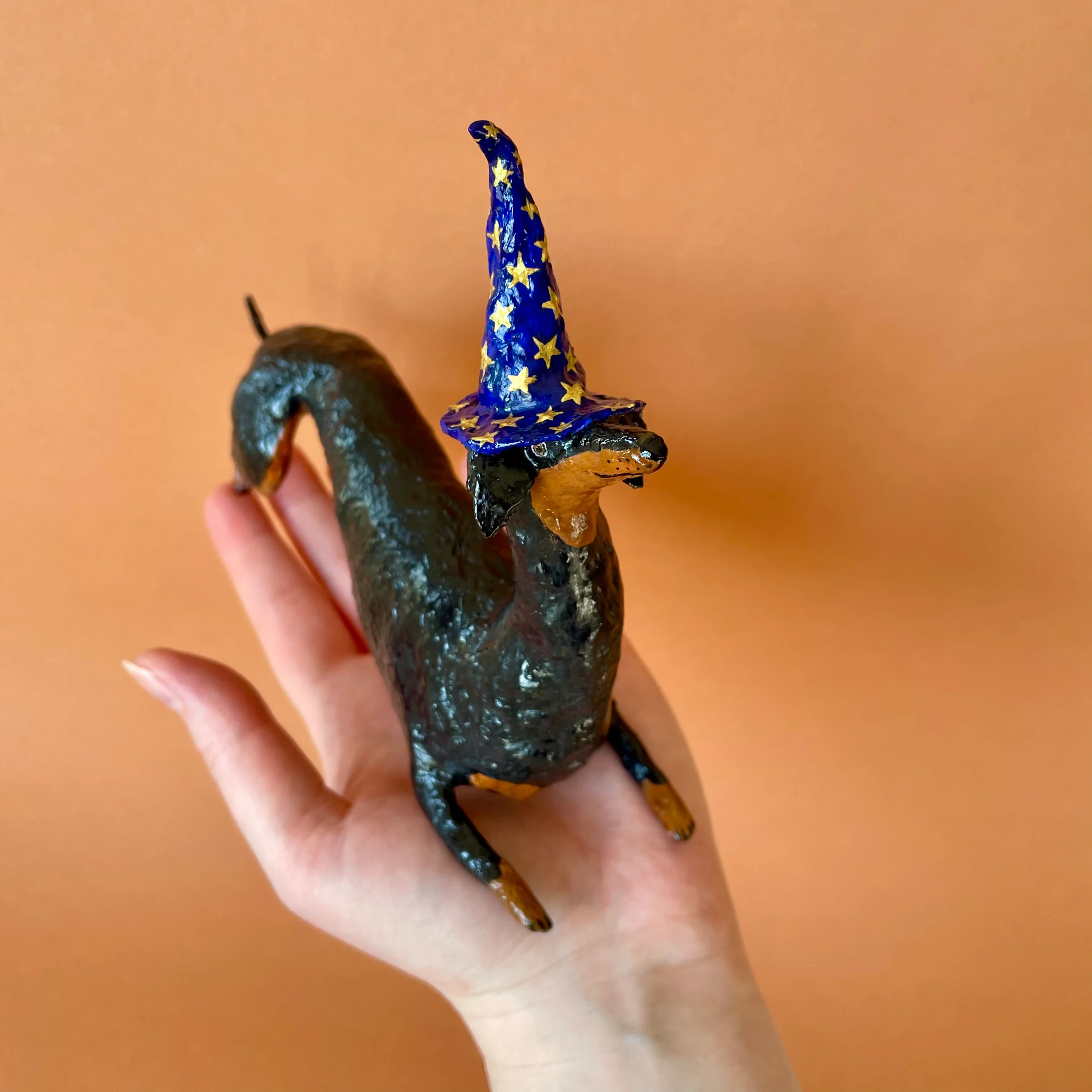dachshund stargazer decorative handmade figurine