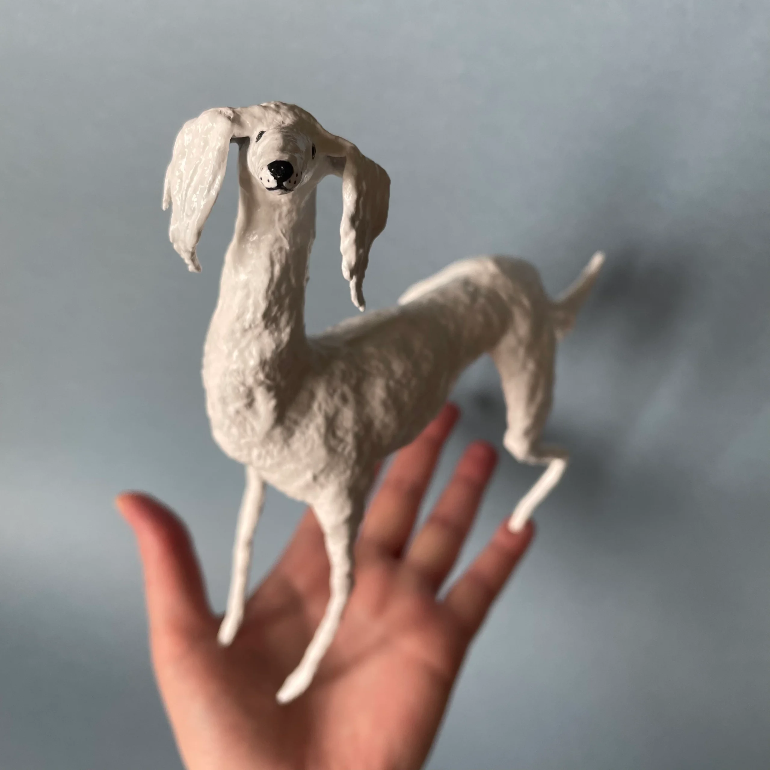 Saluki dog handmade decorative figurine