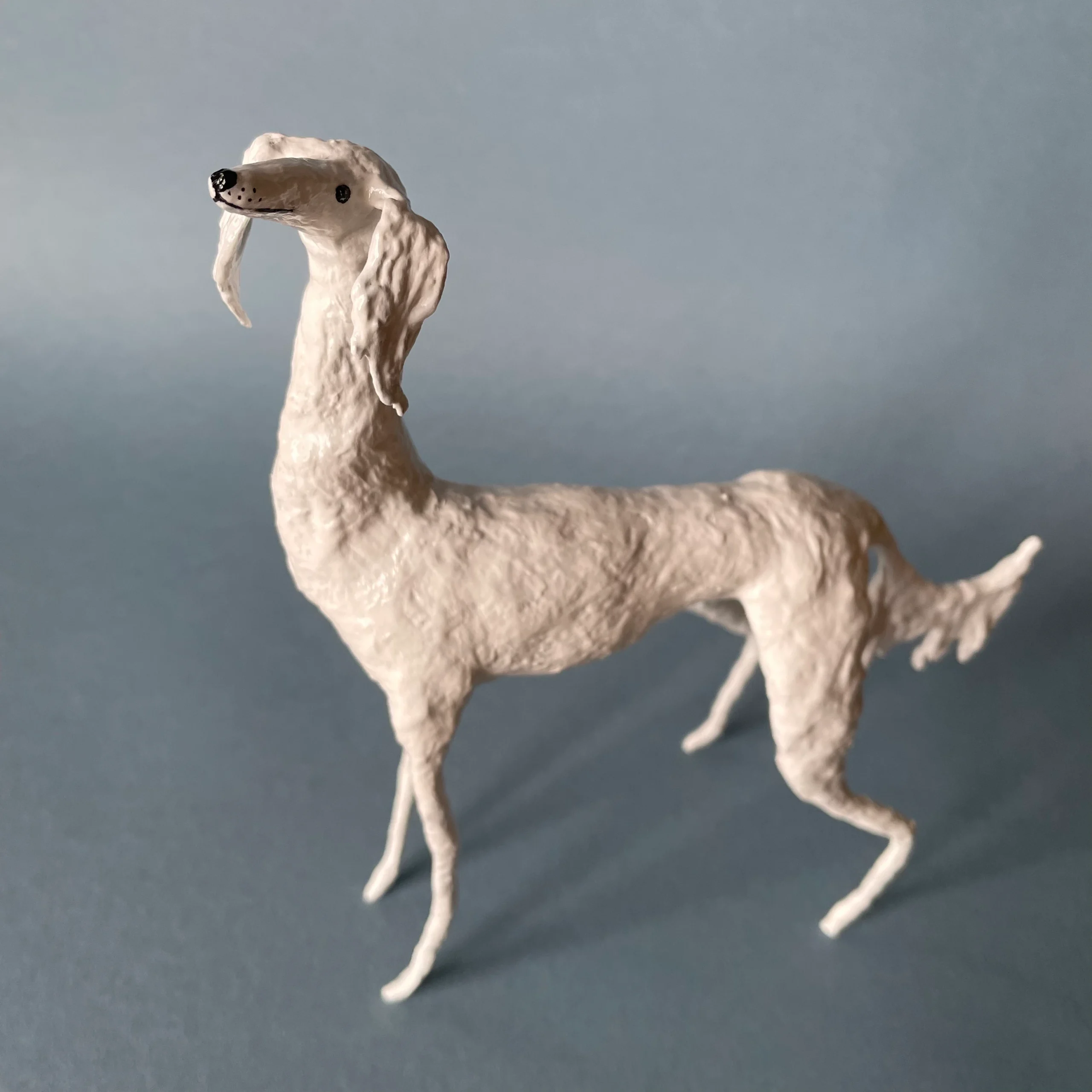 Saluki dog handmade decorative figurine